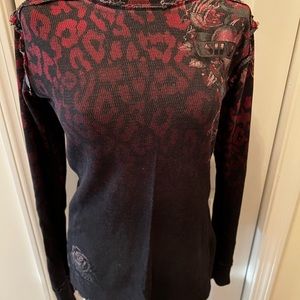 Sinful thermal weave long sleeve shirt